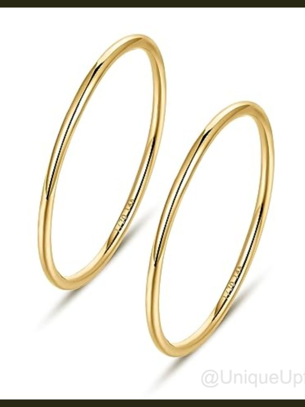 14K Gold Filled Rings for Women Non Tarnish Stacking Band